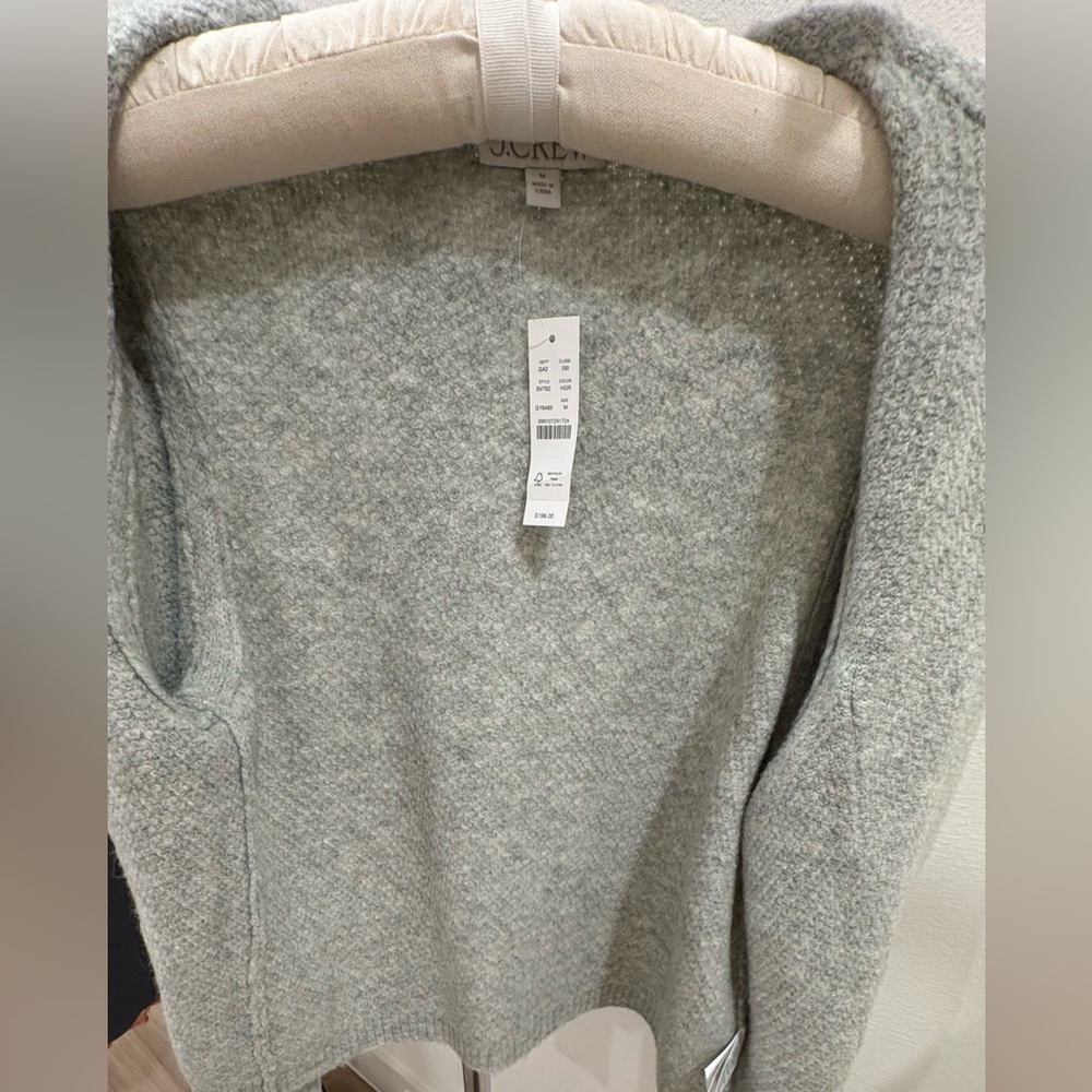 J.Crew Embellished Cardigan Lady Jacket Grey Rhinestones Medium NWT - Picture 14 of 14